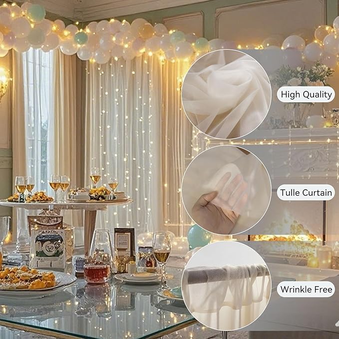 10×8ft Tulle Backdrop Curtains - Image 5