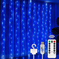 DomeStar 300 LED Fairy Curtain Lights, 9.8ft x 9.8ft Battery Operated by DOMESTAR