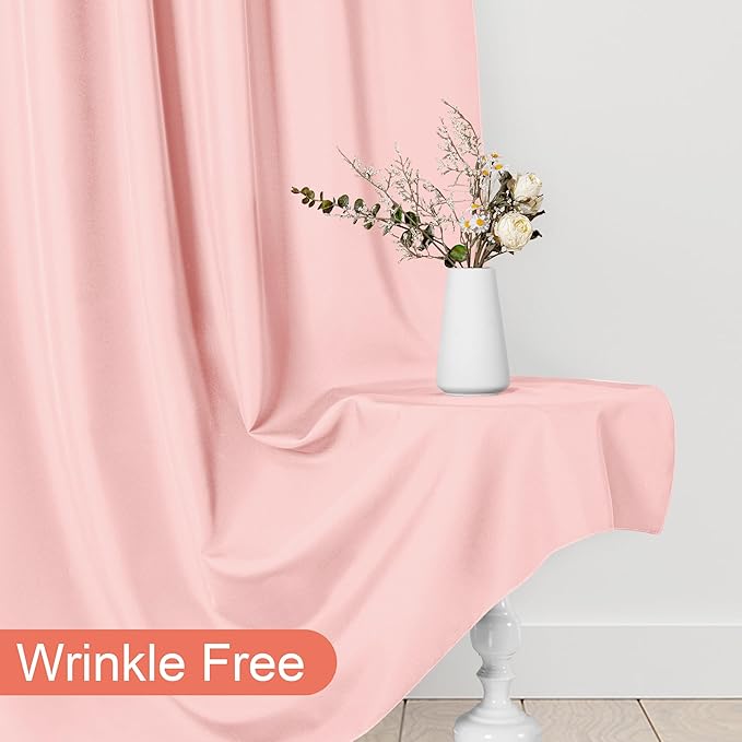 DWCN 10x10 FT Blush Pink Backdrop Curtains - Image 5