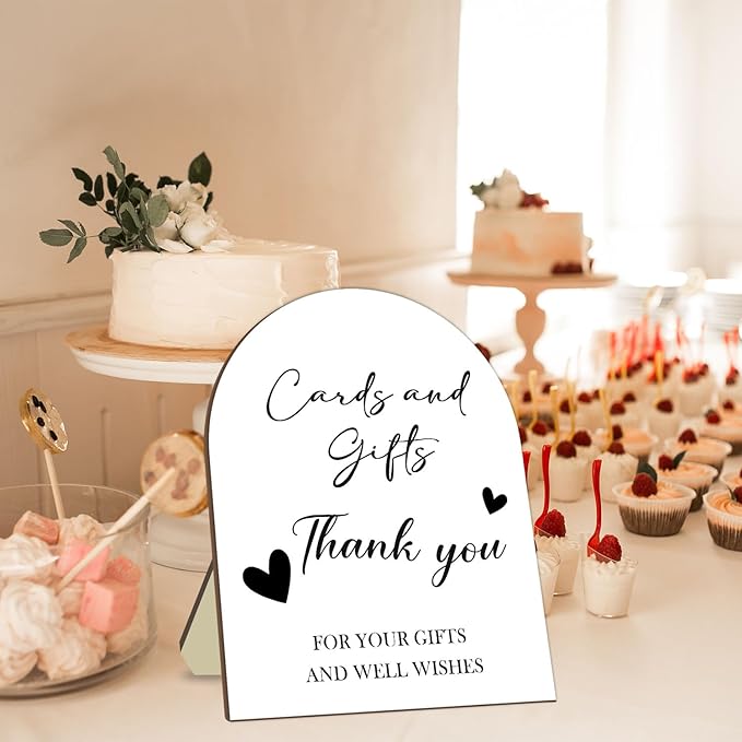 Cards and Gift Sign, Minimalist Wedding Decoration Sign, Thank You Gifts - Image 3