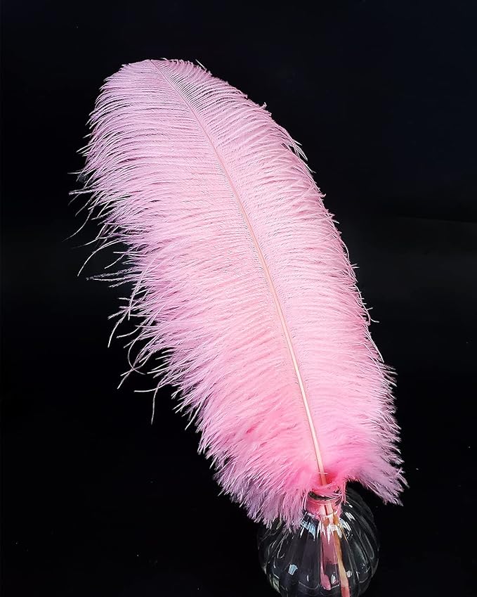 Happy Feather 16-18 inch Pink Ostrich Feathers Craft - Image 2