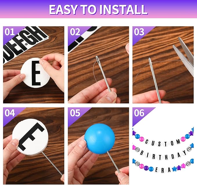 Giant Friendship Bracelet Garland Kit, DIY Birthday Banner - Image 4