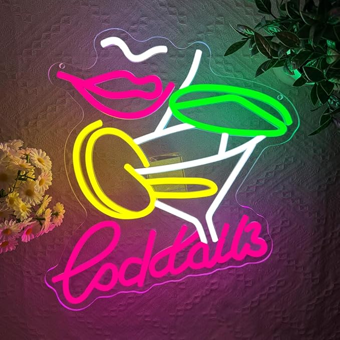 Cocktails Neon Sign, Cocktail Bar LED Neon Light - Image 7