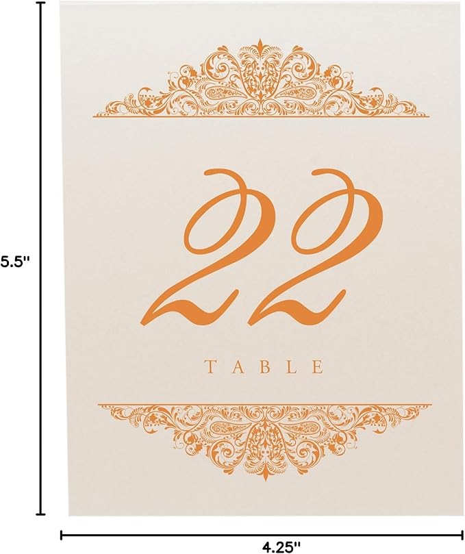 Paisley Wedding Table Numbers, Double Sided, Tent or Use in a Stand - Image 5