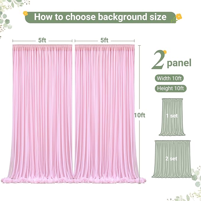 Baby Pink Tulle Backdrop Curtain - Image 7