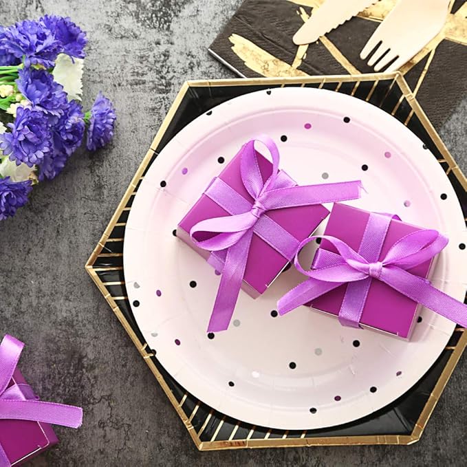 AWELL Purple Gift Candy Box Bulk 2x2x2 inches - Image 3