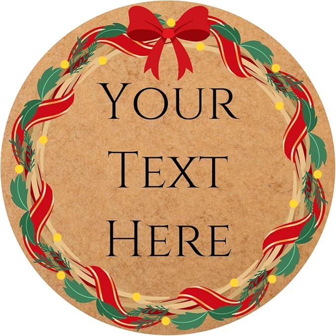 100-1000pcs Custom Stickers Merry Christmas Stickers Personalized Labels by Unknown