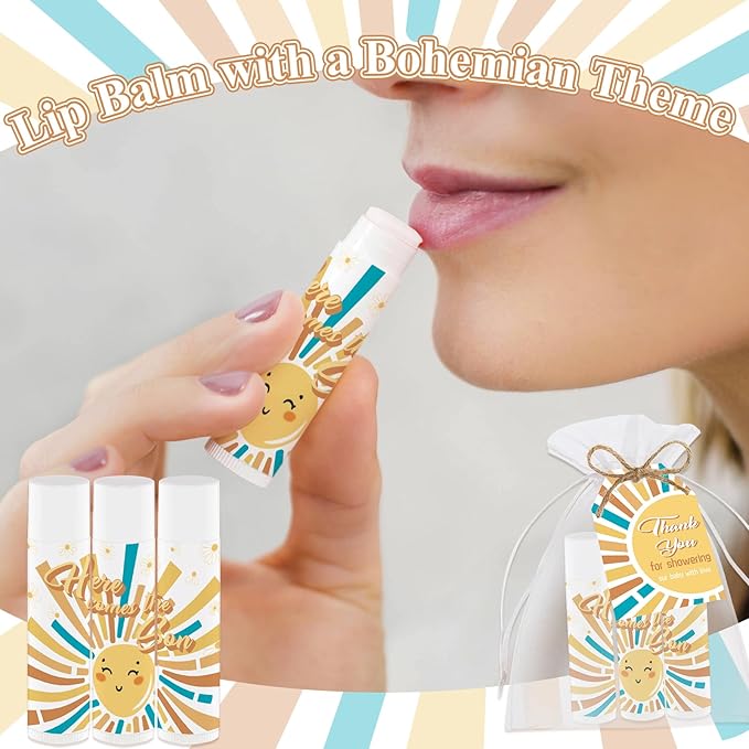 50 PCS Here Comes The Sun Baby Shower Lip Balms Bulk Gift - Image 4