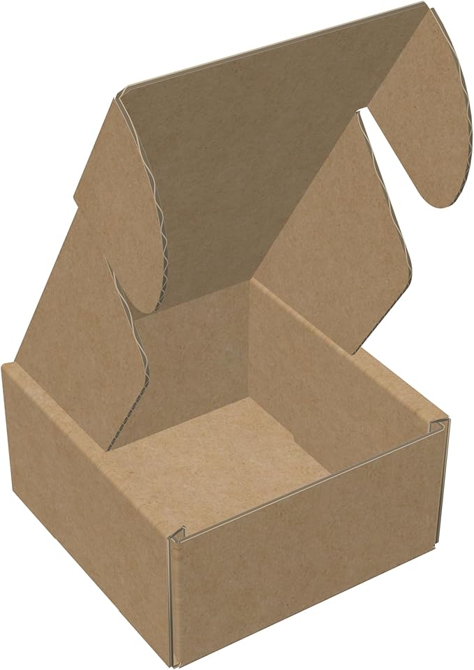 4x4x2 Small Shipping Boxes Set of 50 Brown Corrugated Cardboard Mailer Boxes - Image 3