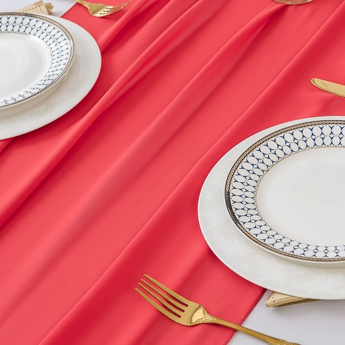6Pack 9ft Chiffon Table Runner 14x108 Inch Sheer Romantic Table Runner - Image 4