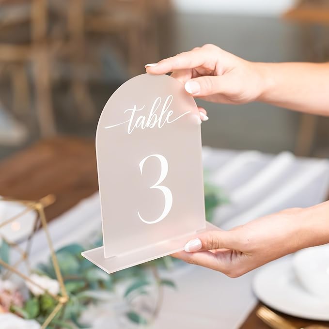 Frosted Arch Acrylic Table Numbers by SublimeSoir%C3%A9e