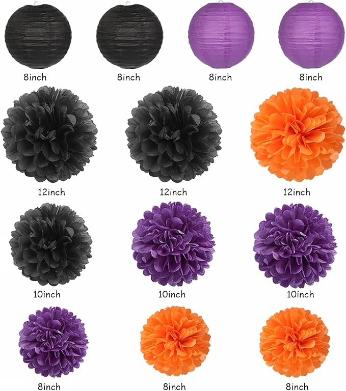 Black Orange Purple Halloween Party-Decorations - Image 3