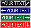 Custom Street Sign, Reflective Option, Directional Arrow Signs, 6x24 Inches by SignSigts