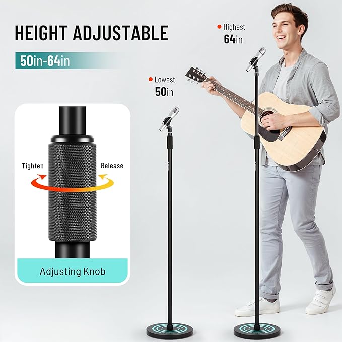 CAHAYA Mic Stand Floor Detachable - Image 7