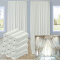 60ftx12ft Wrinkle Free Ivory Backdrop Curtain, 12 Panels 12FT Height Ivory by LeegleriTableSkirt