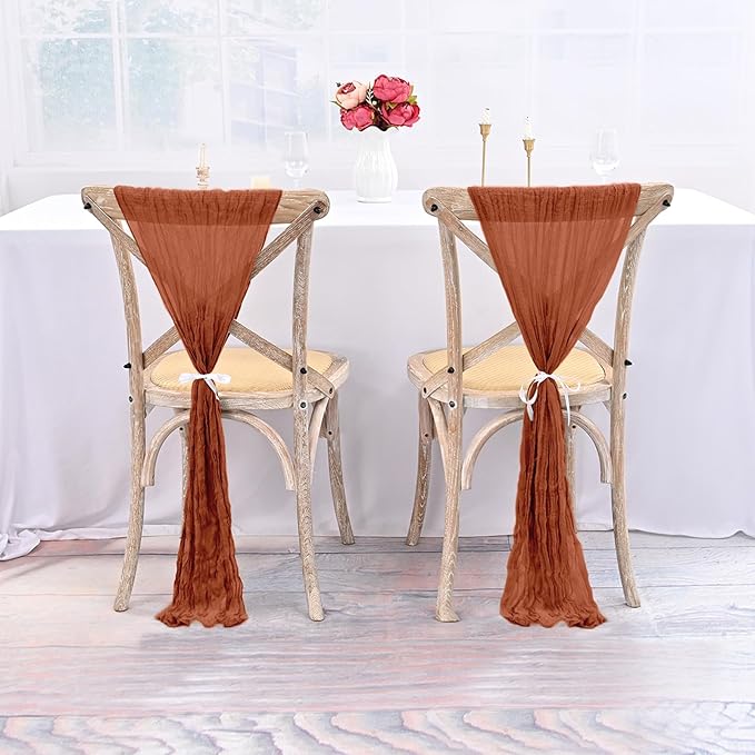 50 Pcs Cheesecloth Aisle Decorations Sashes - Image 4