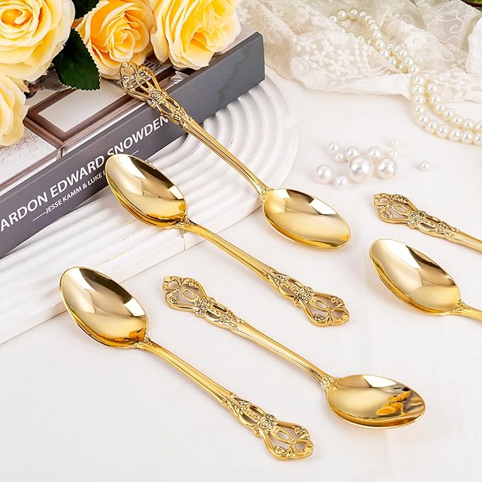 75PCS Gold Plastic Spoons - Image 7