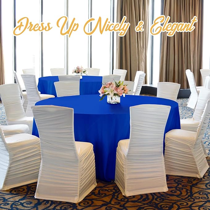 BRILLMAX 10 Pack Royal Blue Round Tablecloths 90 Inch - Image 8