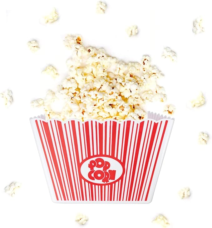 Hedume 6 Pack Popcorn Containers, Plastic Movie Theater Style Popcorn Container - Image 2