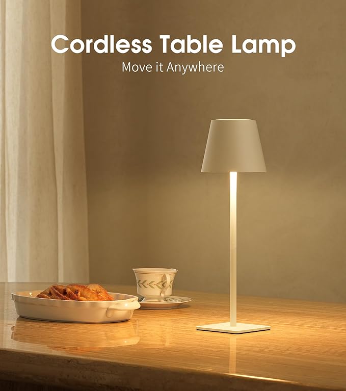 UME Cordless Table Lamp, Battery Operated Lamp - Image 2