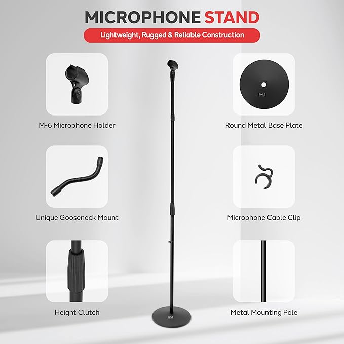 Pyle Universal Microphone Stand - Image 2