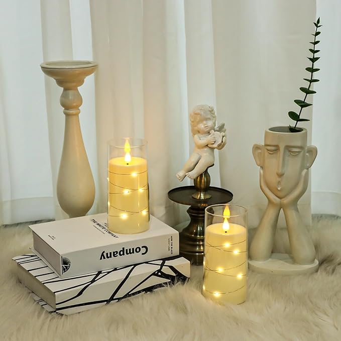 Aignis Flickering Flameless Candles Battery Operated Candles LED Candles - Image 4