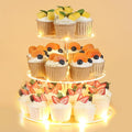 3 Tier Round Cupcake Stand Cupcake Holder, Acrylic Cupcake Tower by HENABLE