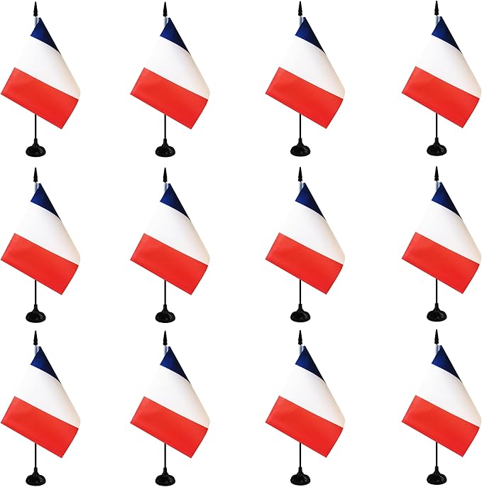 France Desk Flag, 12 Pack French Table Office Flag by Unknown