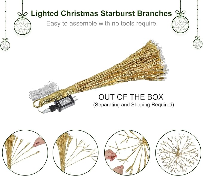 Christmas led Sparkle Ball Hanging Outdoor décorations -Haning Twig Ball - Image 4