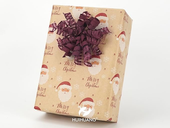 HUIHUANG Christmas Bows for Gift Wrapping Burgundy Curly Gift Bow 5 inch x 8 - Image 6