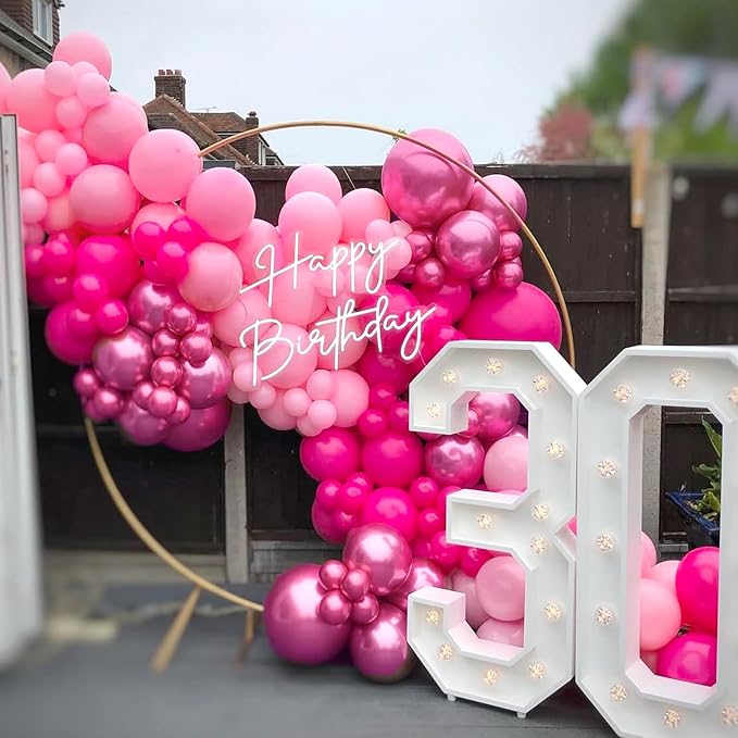 Hot Pink Balloon Garland Arch Kit - Image 6