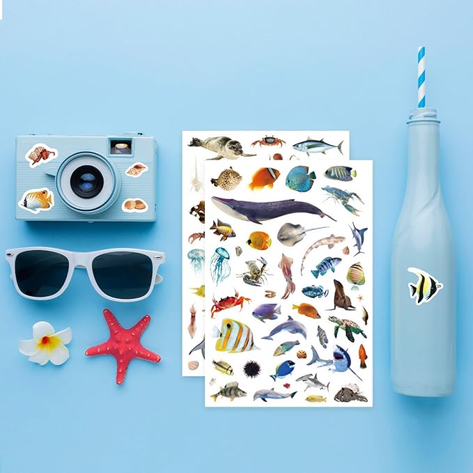 Ocean Animals Stickers 820 Count Sea Animal Fish Shark Stickers Party Favors - Image 5