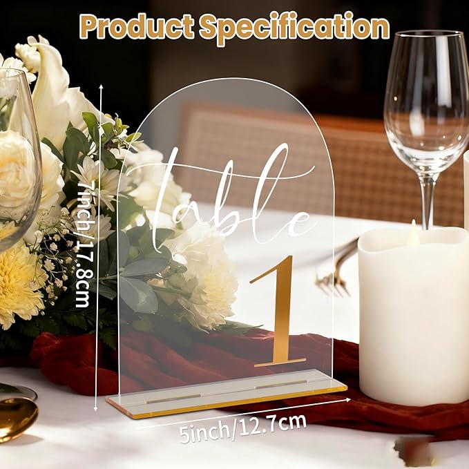 Arch Wedding Table Numbers 1-10 - Image 3