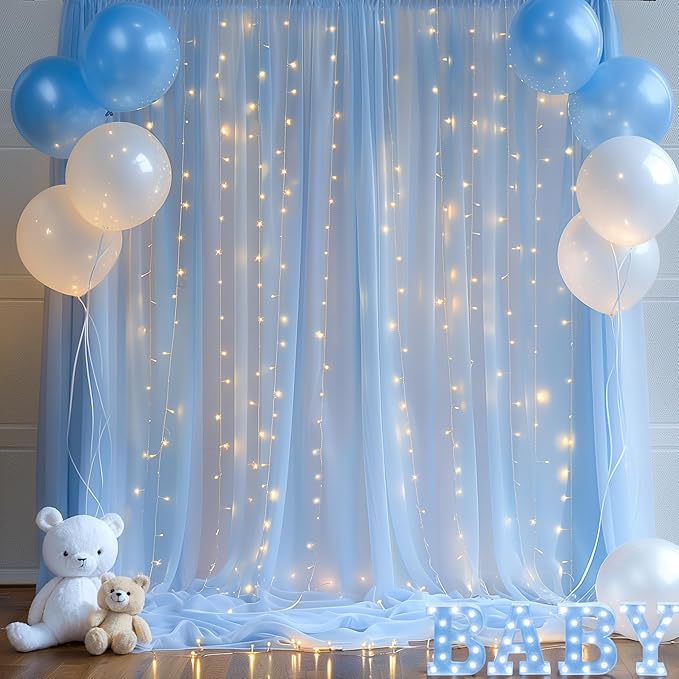 20×10ft Blue Tulle Backdrop Curtain - Image 7