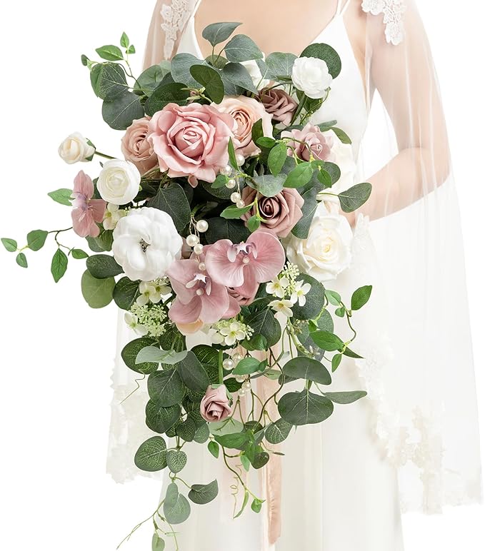 Ling's Moment Pink Bridal Bouquet by LingsMoment
