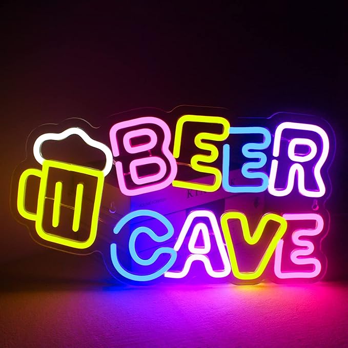 Lucunstar Beer Cave Neon Sign, Beer Sign, Neon Sign by LUCUNSTAR