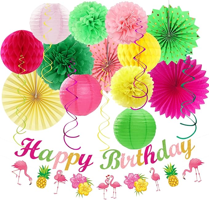 Hawaiian Luau Birthday Party-Decorations Supplies by Burgleda