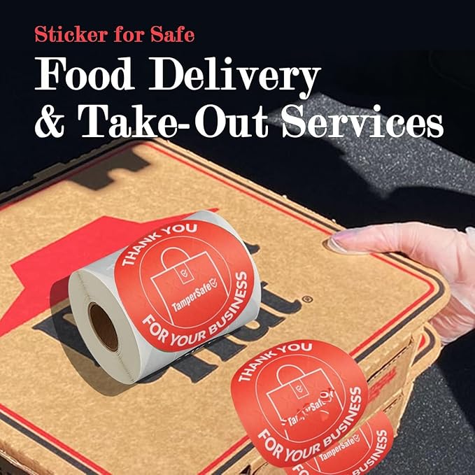 Angel's Peel Lounge Thank You Tamper Proof Stickers Roll — Tamper Evident - Image 5