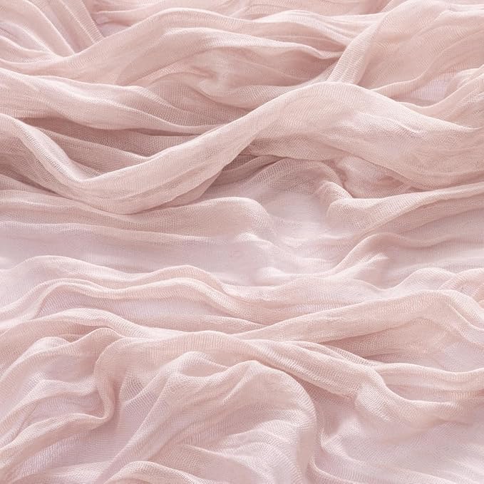 12Pcs Rubber Powder Cheesecloth Table Runner 120 Inch10FT Dust Powder Rustic - Image 6