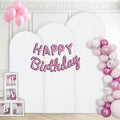WEERRW White Arch Backdrop Cover Ballon Arch Stand Covers Set of 3 Spandex by WEERRW