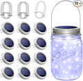 SunKite Solar Mason Jar Lights, 12 Pack 30 LED Waterproof Fairy Firefly Jar by SunKite