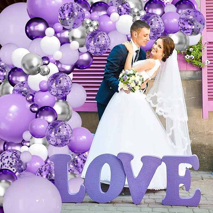 Purple Balloons Garland Arch Kit - Image 6