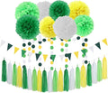 Yellow Green White Party Decorations by OURUOLA