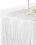 Ivory White Cheesecloth Table Runner 120 Inch, Boho Rustic Gauze 10 FT by YAYOYAPhotography