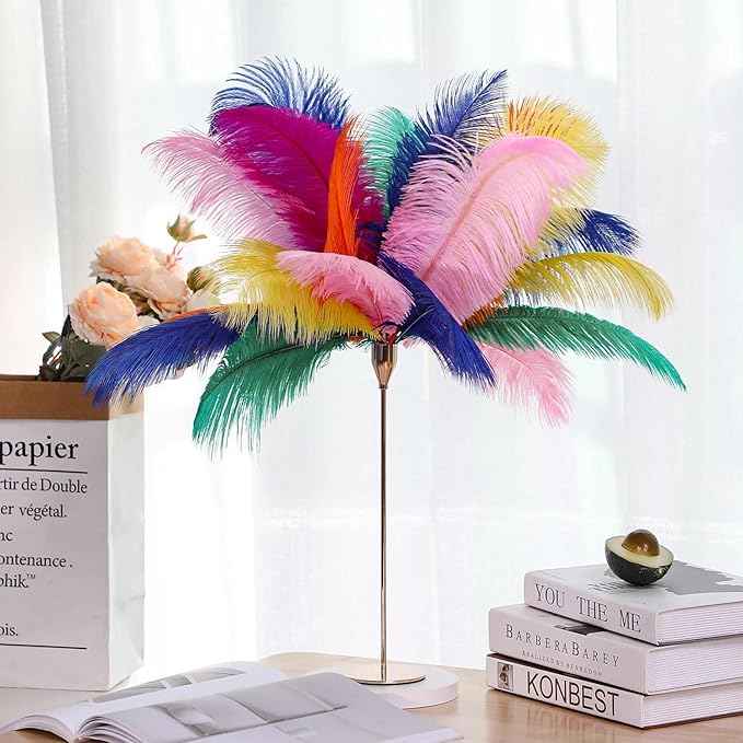 YAKRUNA 30PCS Hot Pink Ostrich Feathers Bulk 12-14 Inches - Image 6