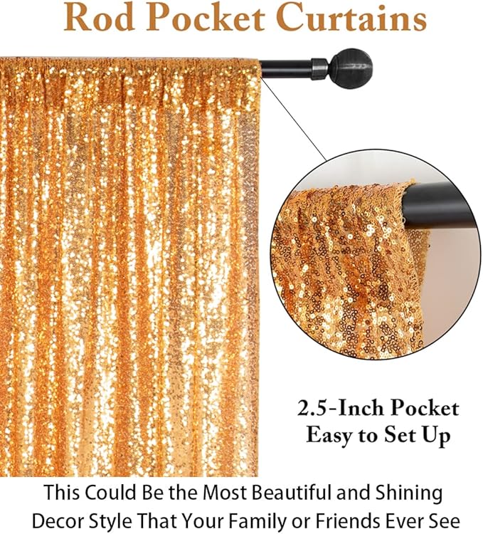 ShiDianYi 20FTX10FT Gold Sequin Photo Backdrop, Select Your Size, Wedding Photo - Image 4