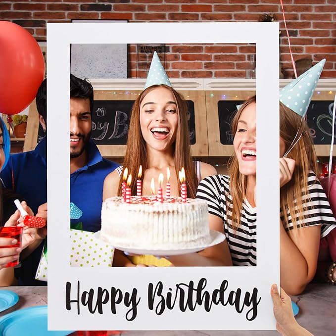 32 x 24 Inch Large Photo Booth Props Picture Frame Happy Birthday Party Frame - Image 5