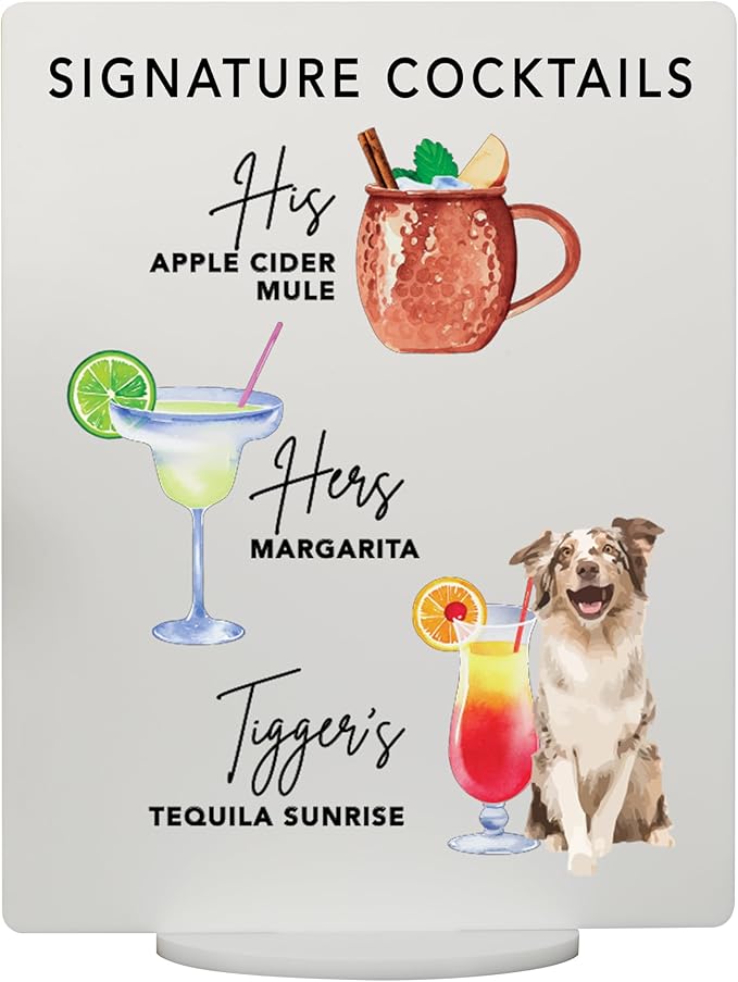 Pet Signature Drink Wedding Signs by Elation+Factory+Co.