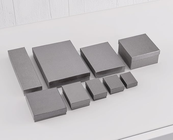 TheDisplayGuys - 25-Pack #53 Kraft Paper Cardboard Gift Boxes/Jewelry Cases w. - Image 5