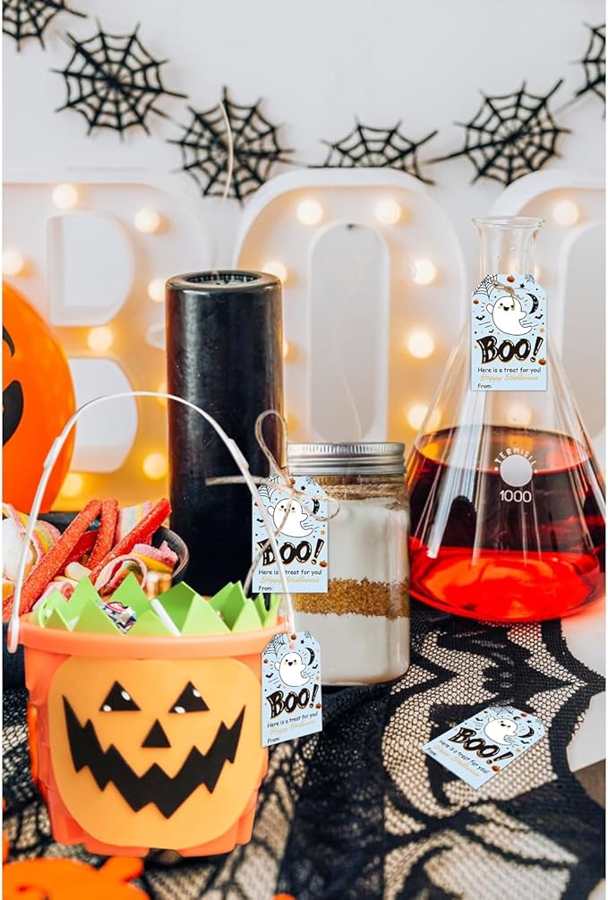 Aukolass 50Pcs Boo Gift Tags, Halloween Treat Tag - Image 7